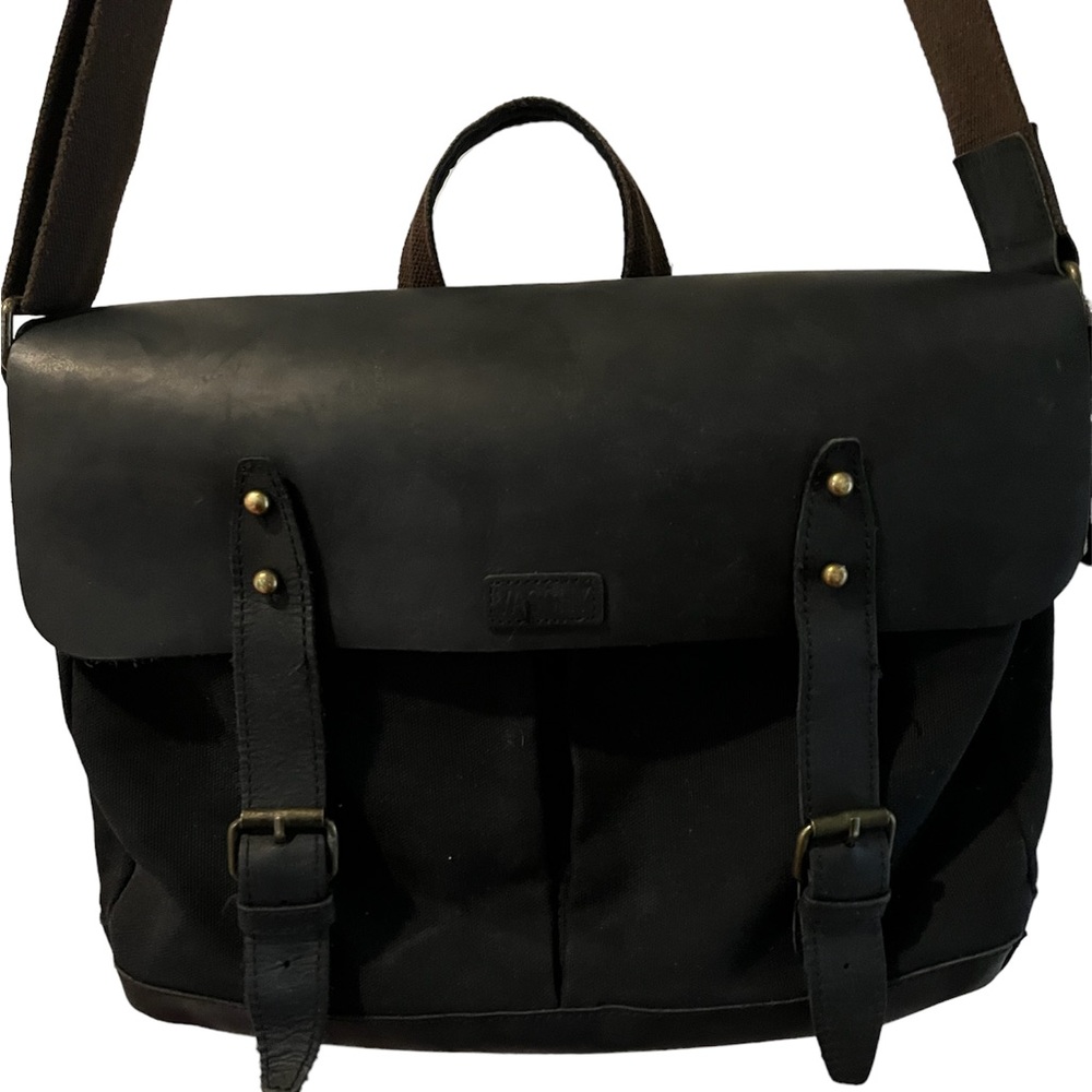 VASCHY Messenger Bag Vintage Waxed Canvas,leather Water Resistant Fit 17” Laptop
